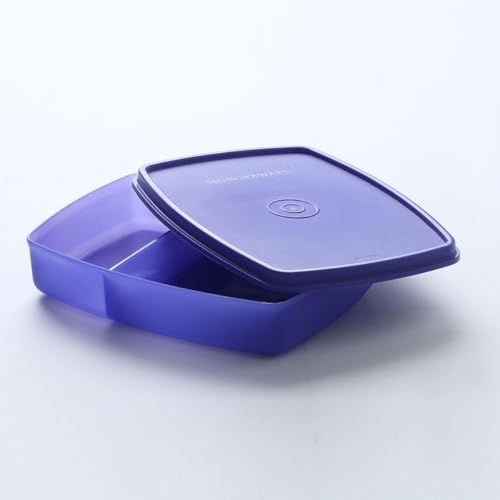 SIGNORA WARE Fiambrera to Go Clevere Pause de 340 ml, fiambrera con divisor Eco+, lata escolar con separación, color violeta y lila, 340 ml