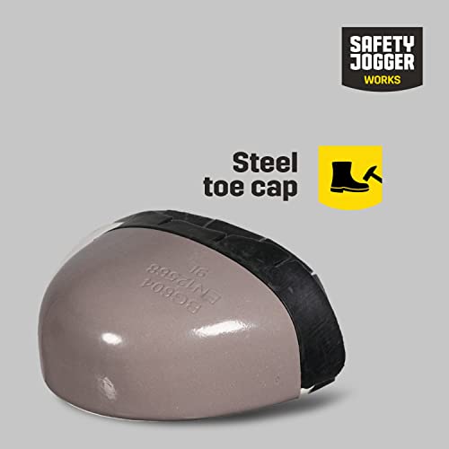 SAFETY JOGGER Stahlkappen Sicherheits S2 Clog 42 EU - X0500 - Professioneller Arbeitsschuh für Damen oder Herren im Leder, ohne Schnürsenkel, ideal für die Küchen- oder Lebensmittelindustrie, Weiß