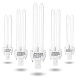 Aigostar - Pack de 5 Bombillas PLC Tubo， 26W， Maiz G24-3， 2 Pines， Luz blanca cálida 3000K， 1670Lm， No regulable