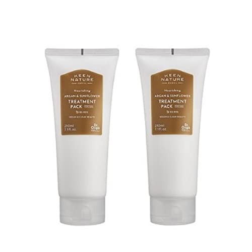 GOS Dr. Orga Nourishing Argan and Sunflower Hair Treatment Pack 93.95% Vegan and Clean Beauty 210ml / 7.1 fl oz *2p