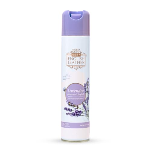 Image of Next Care English Leather Lavender Air Freshener Spray for Home, Car & Office - 220 ml | Room Freshener with Soft Floral Fragrance | Odor Reducing Spray for Indoor Spaces