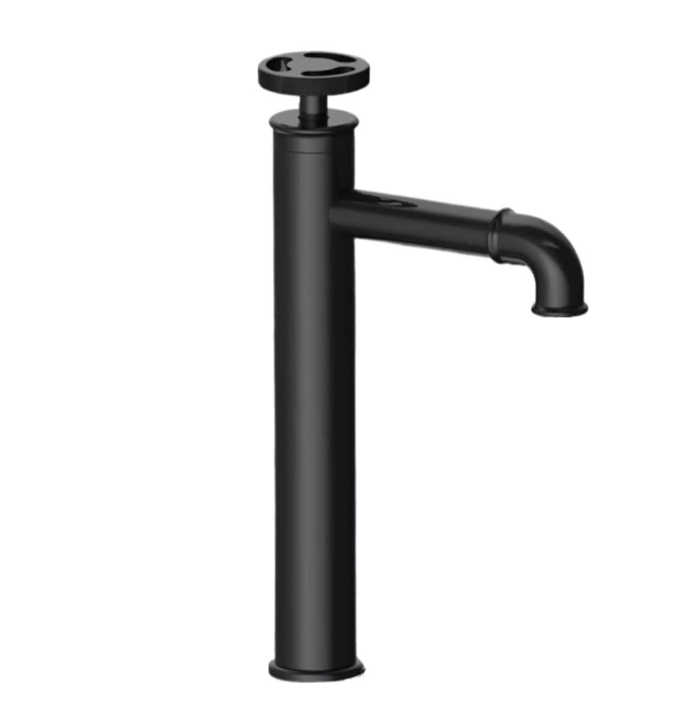Robinet lavabo industriel noir mat mitigeur salle de bain eau chaude froide monotrou laiton B622