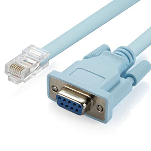 Agmoctz Cable de consola USB RJ45 Cat5 Ethernet a Rs232 DB9 Puerto COM Seria Routers Basculante Cable Adaptador Cubo 1,8 M