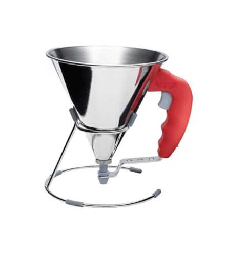 De Buyer - Entonnoir à piston avec pied KWIK en inox - 0,8 L -