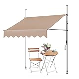 - CONSTRUCTION DURABLE : Construit avec un cadre en acier et un dessus en tissu de haute qualité recouvert de PU, cet auvent réglable est robuste et conçu pour durer des années d'utilisation.