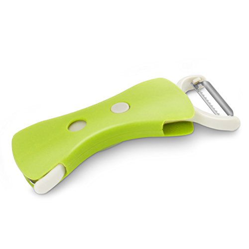 Peeler Portable Compact Mini Size Lightweight Easy to Carry Durable Dual Head Small Shredder Kitchen Tool Convenient Two Way Use Peeling Surrendering Green