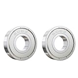 Skweawert 2Pcs 606ZZ Deep Groove Ball Bearings ID 6mm x OD 17mm x Width 6mm 606-2Z Double High Carbon Steel Seal Shielded Deep Groove Ball Bearings Miniature Bearing Industrial Bearing
