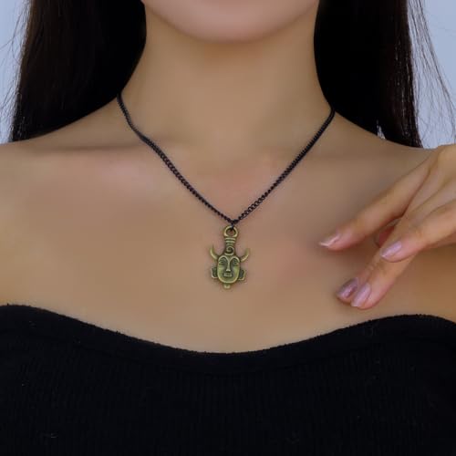 Supernatural Inspired Dean's Amulet Protective Deans 2D Necklace With Stainless Steel Chain Deans Pendant Dean Winchester Mask Two Sided Necklace4