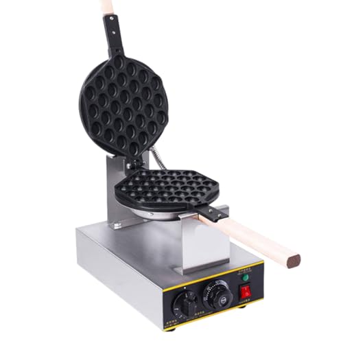Gaufrier à Bulles Gaufrier Puff, Machine à Gaufres Commerciale Double Plaques, Chauffe Rapide, Acier Inoxydable Antiadhésif Pour Restaurant Et Café(Single pot)