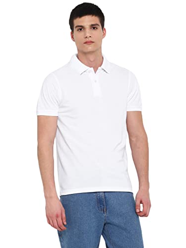 Image of Deniklo Men's Polyester Half Sleeve Regular Fit Solid Polo T-Shirt