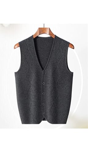 Men's Solid Wool Vest Office Meetings Daily Warm Stylish Suit Knitted Waistcoat3
