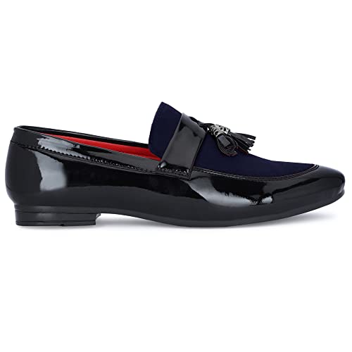 Image of LE GREEM Men's Patent Leather Slip on Casual Loafers