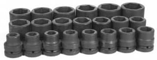 Grey Pneumatic Corp. GY9021 1 in. Drive Standard Length Fractional Socket Set