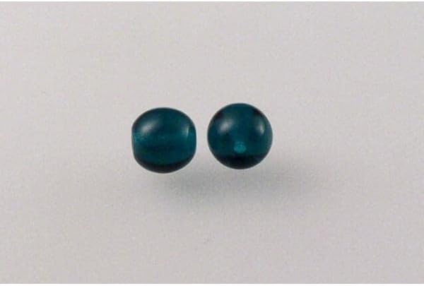 30pcs Round Pressed Beads 6 mm, Transparent Green Emerald (50730), Bohemia Crystal Glass, Czechia 11119001