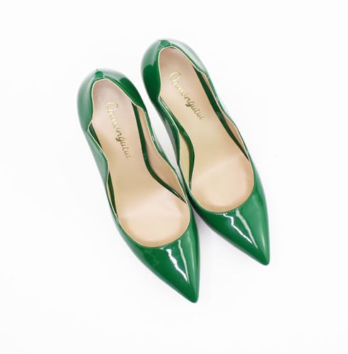 Image of Women's Pointed Toe Shallow Stiletto Heels 4.7 Inch Pumps Wedding Party Banquet Shoes