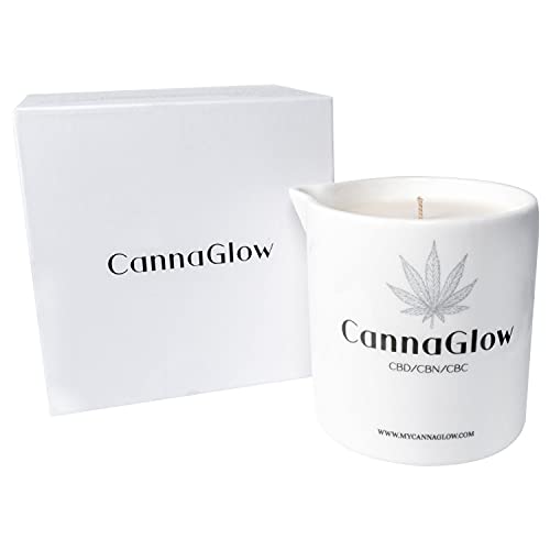 CannaGlow Head Bang - Aspen Scent Therapeutic Message CBD Candle, Highly Aromatherapy Candle , Moisturizing Skin, Body Oil Candle, Controls Pain Sensitivity, Reduces Neurogenic Inflammation CannaGlow Head Bang - Aspen Scent Therapeutic Message CBD Candle, Highly Aromatherapy Candle , Moisturizing Skin, Body Oil Candle, Controls Pain Sensitivity, Reduces Neurogenic Inflammation