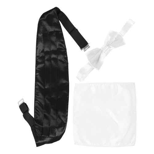 Set de fajín, corbatín y pañuelo de bolsillo para hombre miniatura 1