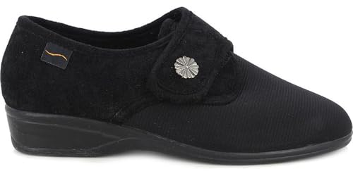 Chaussures orthopédiques Docteur Cutillas Laredo 761 en cuir noir pour pieds sensibles