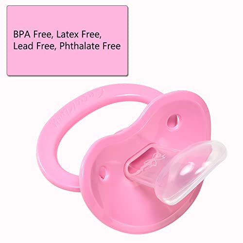 Image of CutiePlusU Adult Sized Pacifier Large Shield Pink