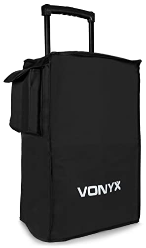 Vonyx SC15 Housse pour Enceintes 15'', Valise Souple, Sacoche Antichoc Sonorisation, Couleur Noire, 45 x 70 x 40 cm, Compartiments Supplémentaires, Protection Professionnelle