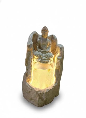 Image of 2.3Feet Lord Ganesha Water Fountain with LED Lights | Indoor Outdoor Decorative Showpiece for Home, Temple, Office & Garden Decor