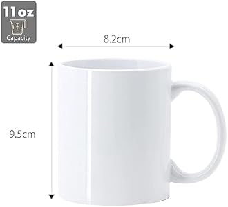 shine planet 24 x Sublimation Mugs Blank 11oz White Sublimation Coffee Mugs Large Handle Sublimation Cups with Gift Boxes