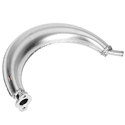 HIAORS Chrome Half Moon Muffler Exhaust Pipe for 49cc 50cc 60cc 66cc 80cc Motorized Bicycle Bike 2 Stroke Bike Gas Engine Motor Parts