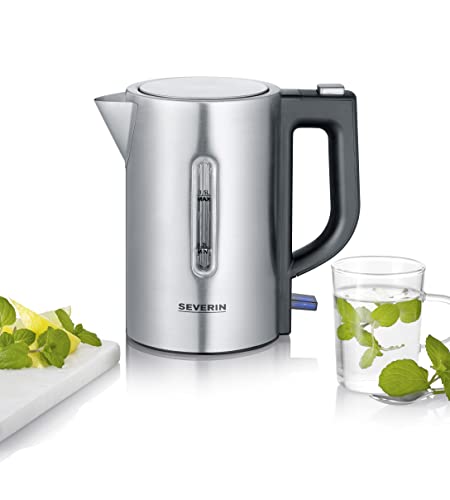 Immagine prodotto: Severin WK 3647 - Set di bollitori da viaggio con 2 tazze in plastica e 2 cucchiai in acciaio INOX spazzolato e nero, 3647