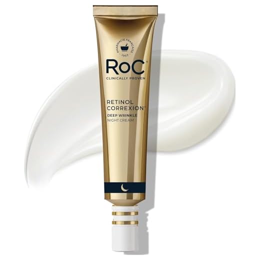 RoC Retinol Correxion Deep Wrinkle Anti-Aging Night Cream, Daily Face Moisturizer with Shea Butter, Glycolic Acid and Squalane, Skin Care Treatment, Stocking Stuffer, 1 Ounce