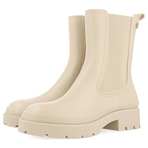 GIOSEPPO Botines de Agua Beige Tipo Chelsea con elástico para Mujer bilston