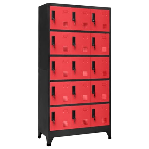 Cosisti Casier vestiaire Metallique 15 casiers Armoire Vestiaire Métallique Casier Métal Armoire...
