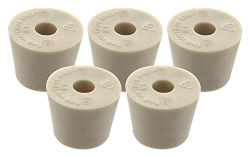 #6 Rubber Stopper with Hole - 5-Pack