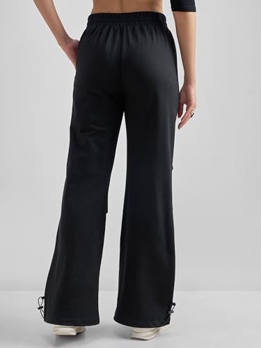 Image of Tokyo Talkies Baggy Loose Fit Parachute Trousers |High Rise with Drawstrings|Elasticated with Side Pockets