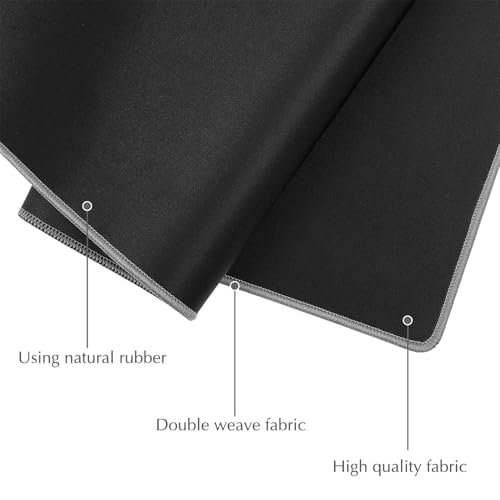 Image of JIALONG Large Gaming Mouse Pad, Extended Mousepad with Grey Stitched Edges, XXL Desk Mat, Big Computer Keyboard Mat for Gaming and Office, 35.4 x 15.7 inches