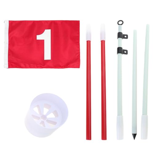 Golfs Hole Cup Nylon Golfs Flags Set Portable Flagstick Putting Green Flags Double-Sided Numbered Golfs Flags And Hole Cup