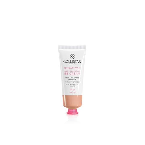 Collistar Idroattiva+, BB Cream Facial Anticontaminación, Hidratación 100 Horas, SPF 30, Textura Impalpable, Para Todo Tipo de Pieles, Incluso Sensibles, Nº2 Medium, 50 ml