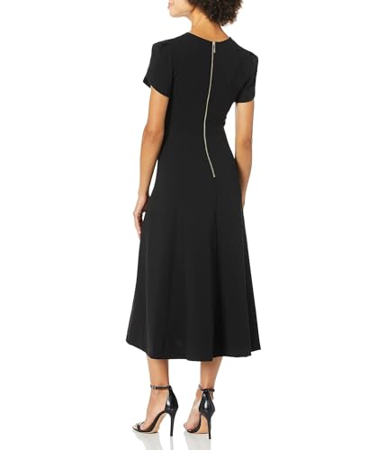 Image of Calvin Klein Women's Tulip Sleeve A-Line Midi Dress