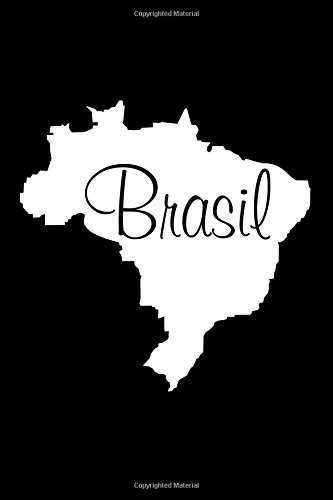 Brasil - Black Lined Notebook with Margins (Brazil): 101 Pages, Medium Ruled, 6 x 9 Journal, Soft Co