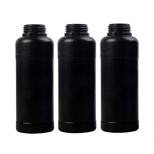 Etone 3X 500Ml Darkroom Chemical Storage Bottles With Caps Film Photo Developing Processing Equipment (Black) #TOP1