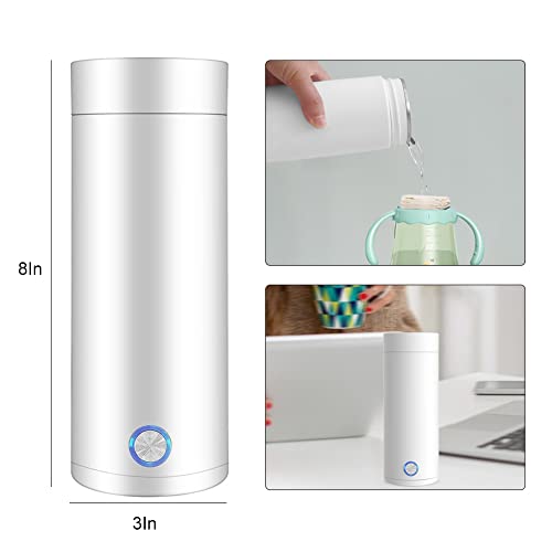 Tetera eléctrica portátil 400ml acero inoxidable 110V miniatura 6