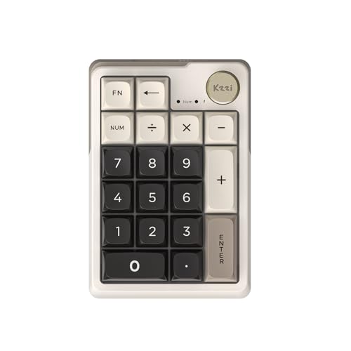 KZZI Mechanical Number Pad,Bluetooth5.0/2.4G/Type-C Wireless Numeric Keypad,RGB HotSwap Numpad with...