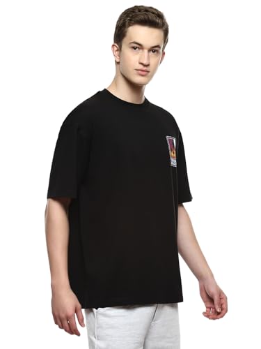 Image of hummel Vacay Men's Oversize Fit, Drop Shoulder Crew Neck Graphic Print Casual T-Shirt