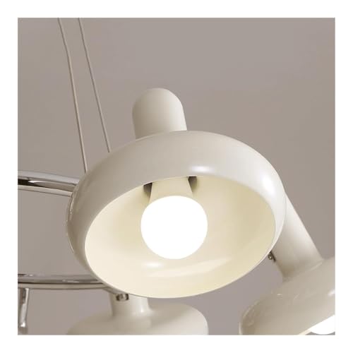 Lustre multi-têtes à angle réglable en métal blanc suspension moderne - 7