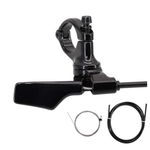 DJC Components Extended Longer Dropper Post Remote Lever Shifter with Cable and Hose for 22.2mm MTB Handlebar