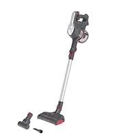 Hoover H-Free 100 Hf122Gpt 011 Aspirapolvere Elettrica senza Fili, senza Sacco, 170W, 0,9 L, Ciclonico, Mini Turbo Spazzola, Autonomia 40 Min, Rosso