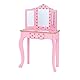 Fantasy Fields Kinder Schminktisch mit Spiegel und Hocker Mit Lichtern Rosa/Gold TD-11670LL