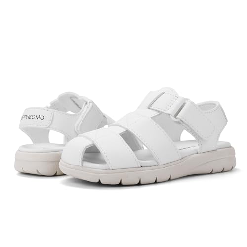 Image of Luffymomo Toddler Kids Closed Toe Fisherman Sandals | Boys Girls Lightweight Shoes,Adjustable Beach Summer Sandal