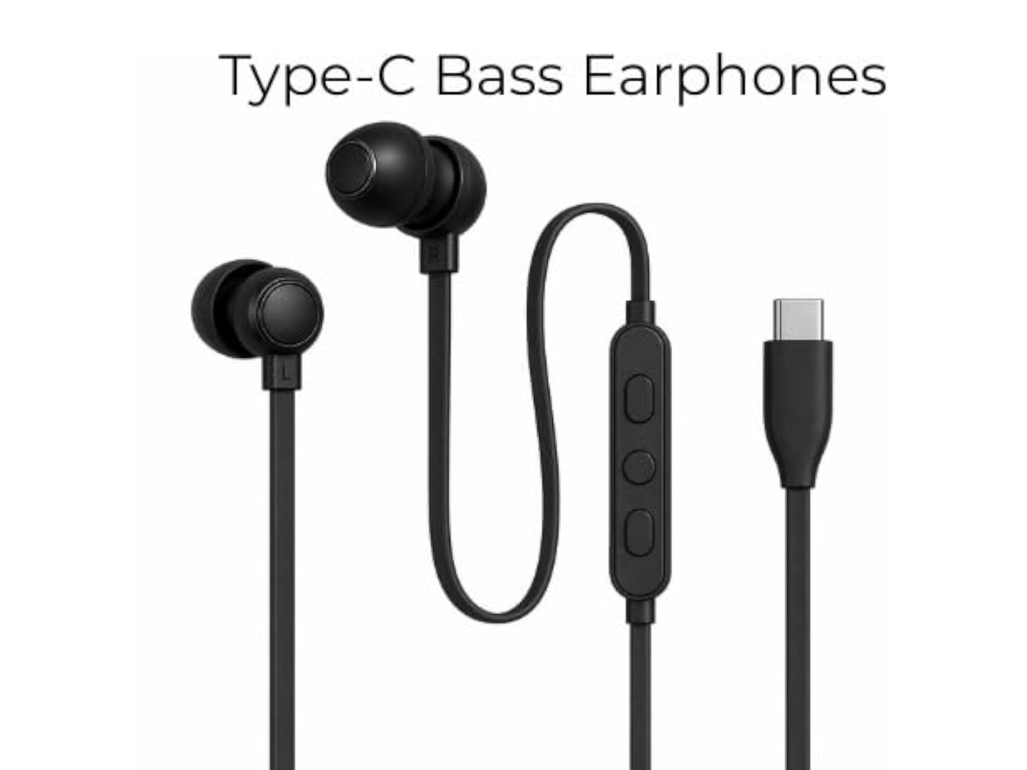Original Type C Earphones for JBL Tune 310, Powerful Bass Wired Earbuds