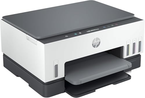 HP Smart Tank 6005, 2H1W1A, Imprimante A4 Multifunction, Jet d'encre Thermique, Wi-FI Double Bande, Impression Recto/Verso Automatique, Numérisation, Copie, Jusqu'à 3 Ans d'encre Inclus, Blanche