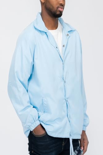 Image of WEIV GEAR Men's Full Zip Hooded Lightweight Windbreaker Anorak Jacket